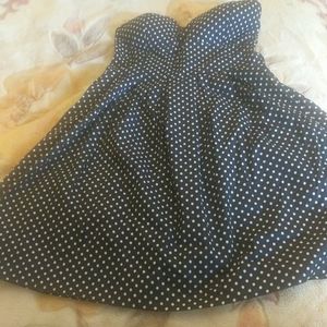 Navy Blue polka dot dress